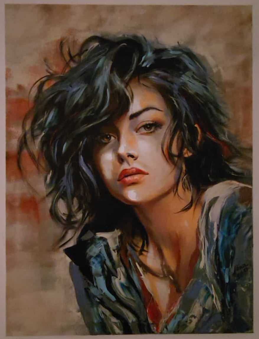 ArteDiAlina.com painting: Frailty, thy name is woman